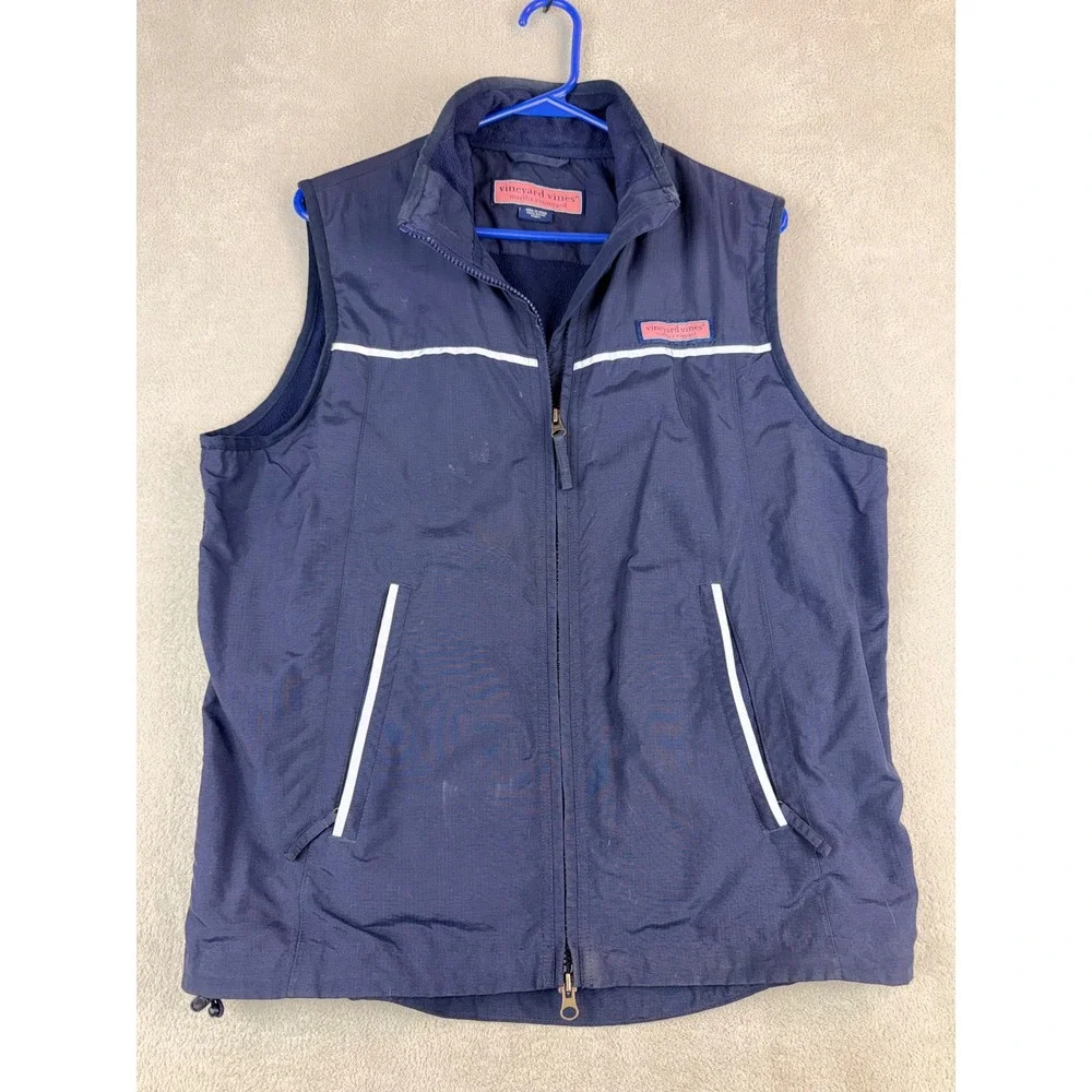 Vineyard Vines Men's Small Navy Blue Fleece Lined Vest‎